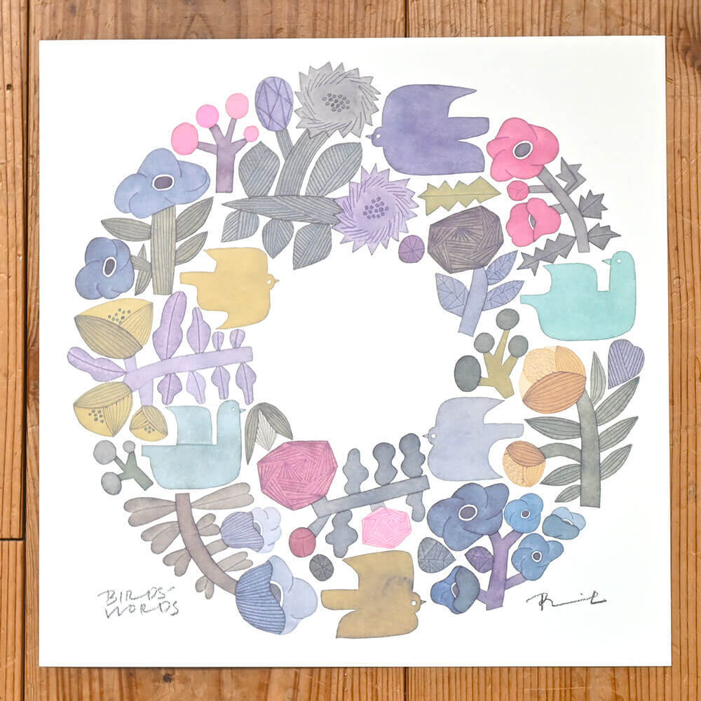 ポスター 30cm / SHABBY WREATH