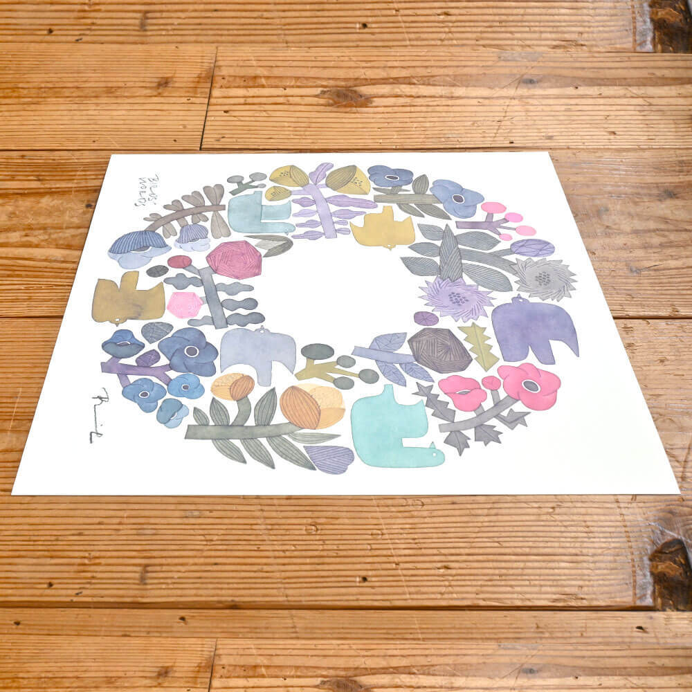 ポスター 30cm / SHABBY WREATH