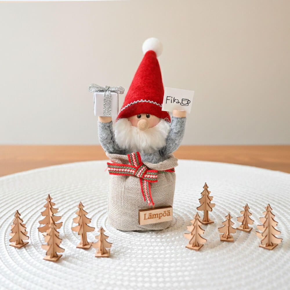 ＜★te-nori限定＞ ノルディカニッセ　プレゼント袋に入ったサンタさんのてのりツリーセット