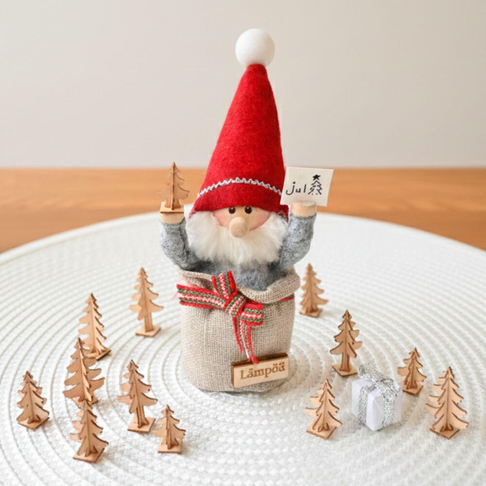 ＜★te-nori限定＞ ノルディカニッセ　プレゼント袋に入ったサンタさんのてのりツリーセット