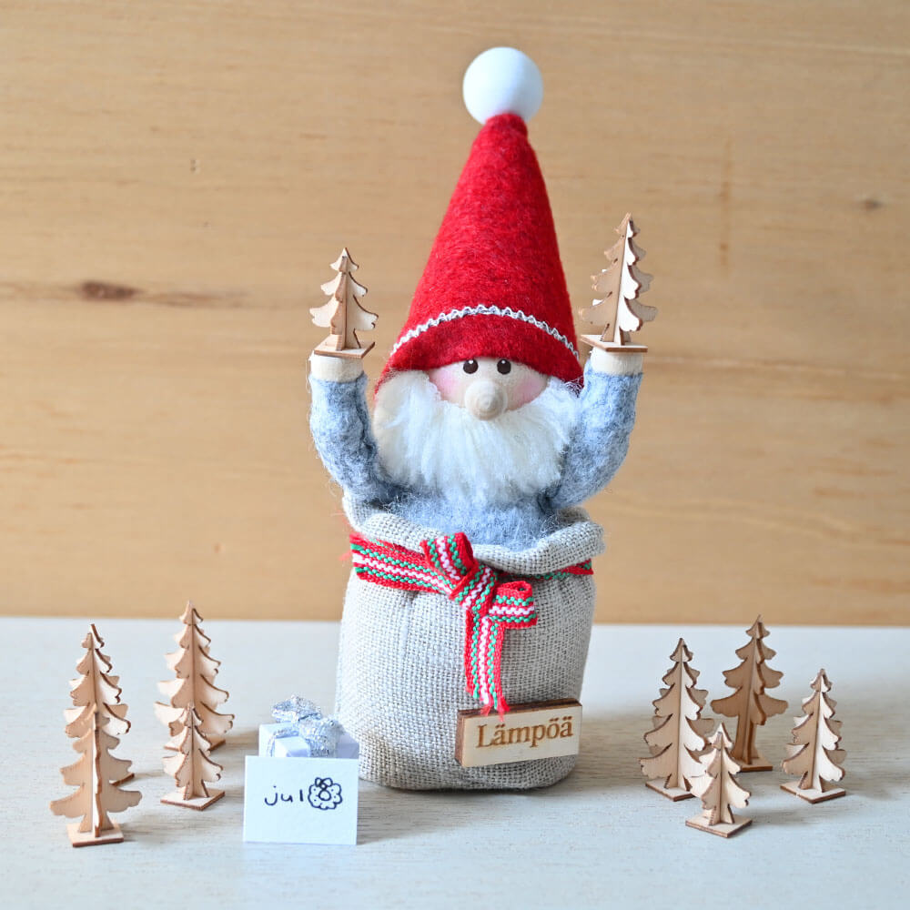 ＜★te-nori限定＞ ノルディカニッセ　プレゼント袋に入ったサンタさんのてのりツリーセット