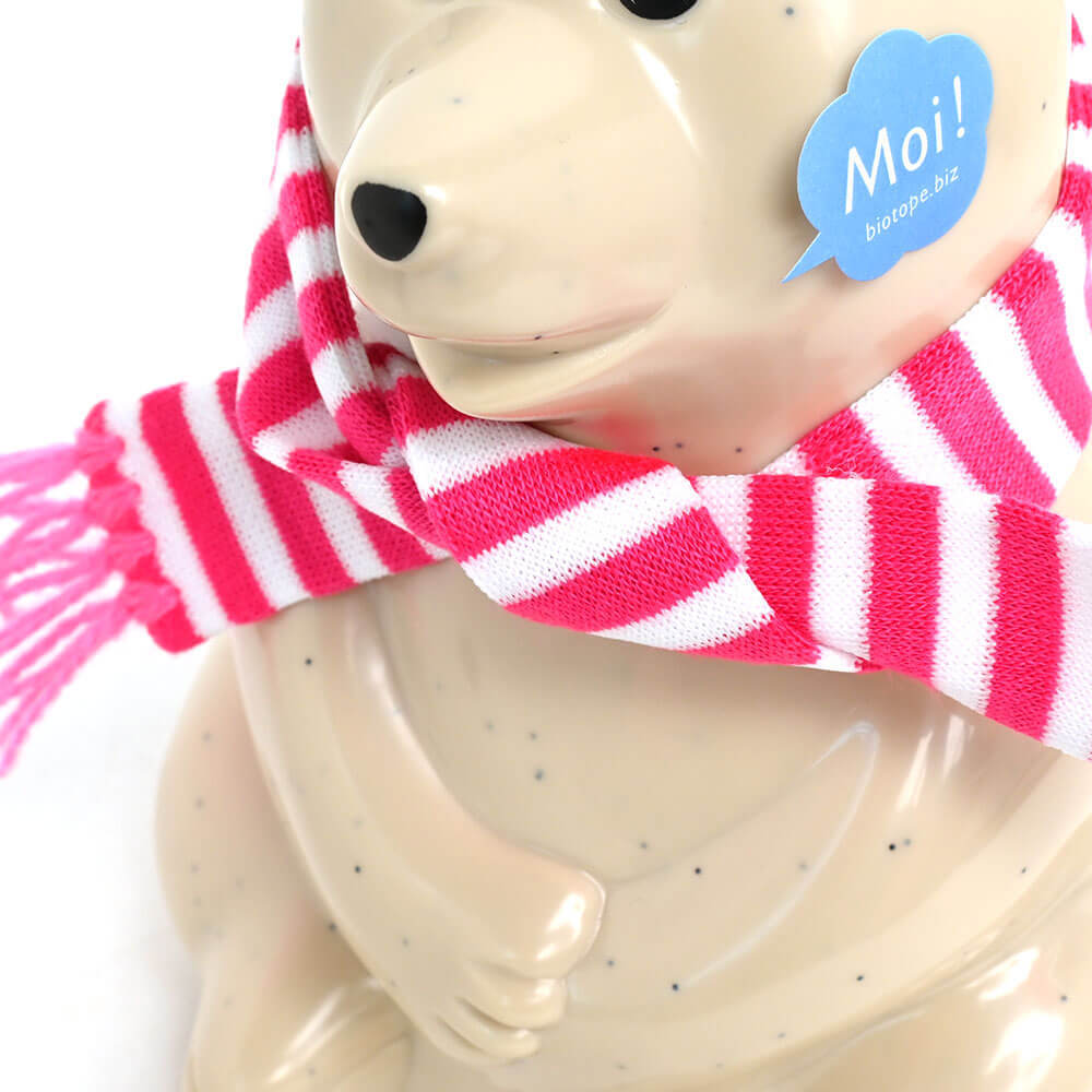 2024マフラー付きフィンランド白くま貯金箱 polar bear money box