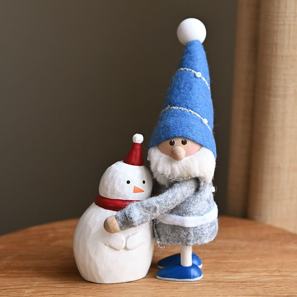 ＜★te-nori限定＞ ノルディカニッセ　北欧の冬を楽しむ。ハグサンタと雪だるまのなかよくよりそいセット