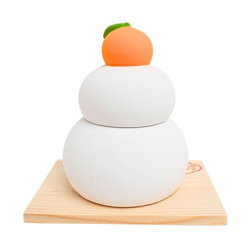 陶器鏡餅(蓋付)  台付