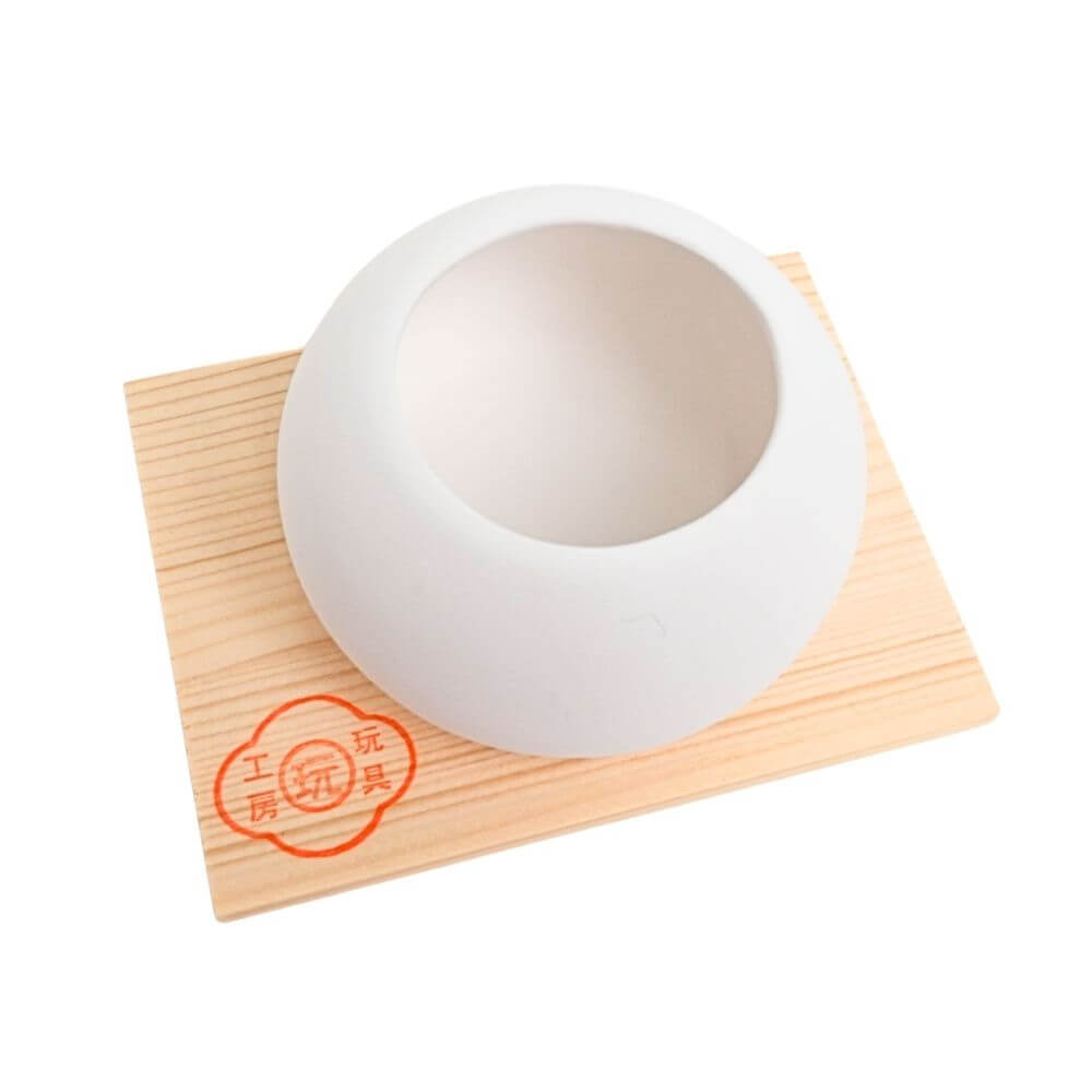 陶器鏡餅(蓋付)  台付