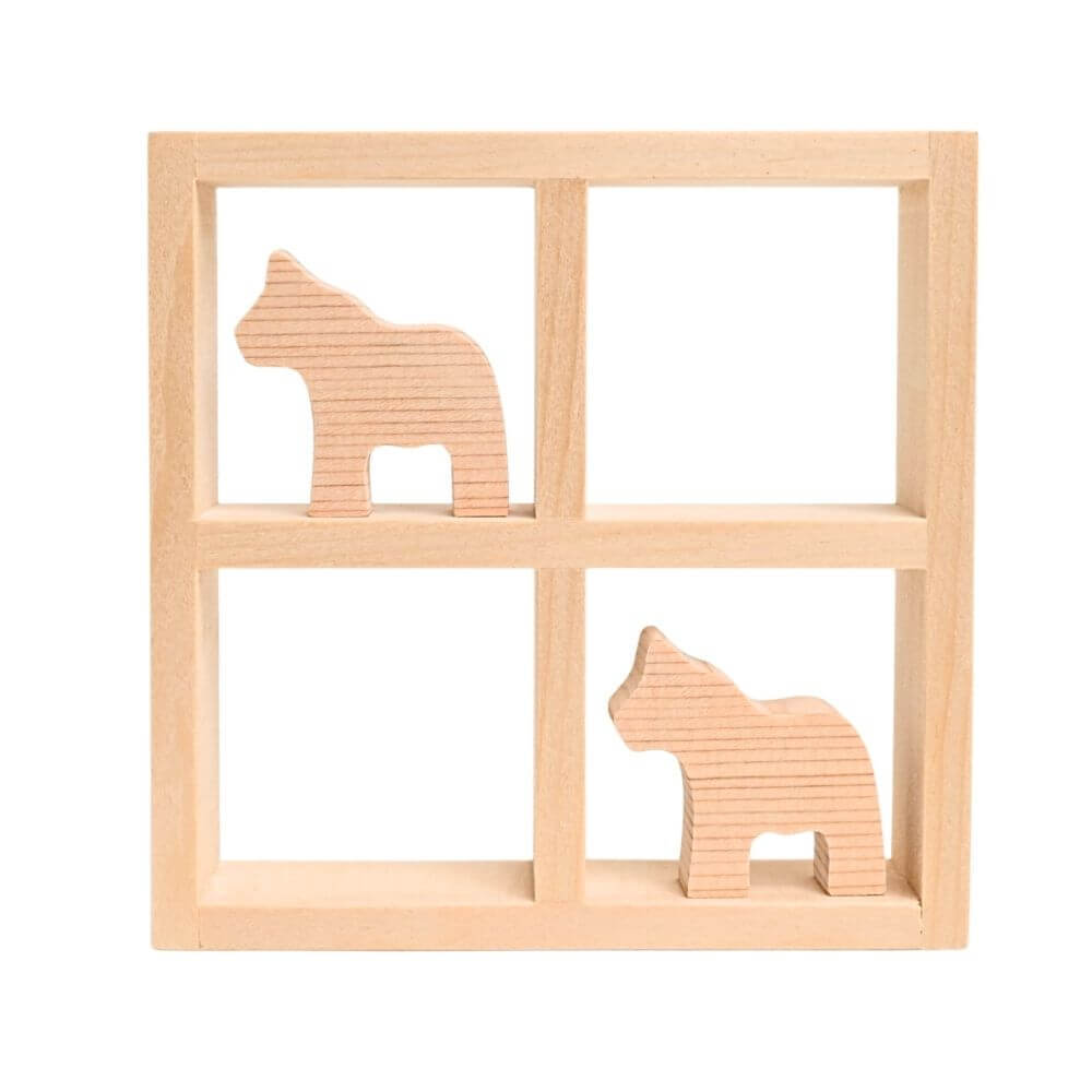 双子のダーラナホースとシェルフセット