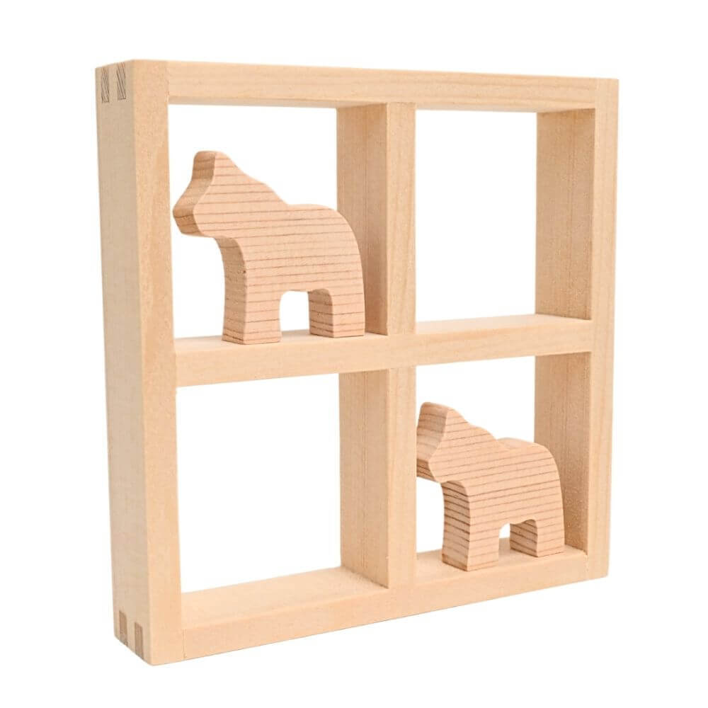 双子のダーラナホースとシェルフセット