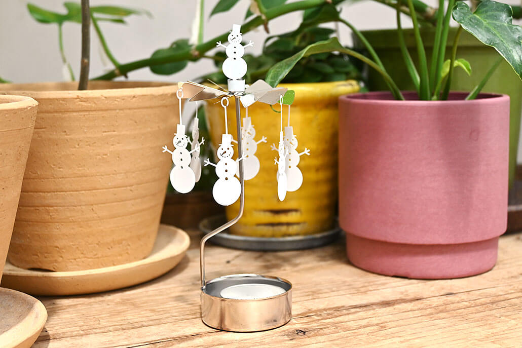 ロータリーキャンドルホルダー スノーマン