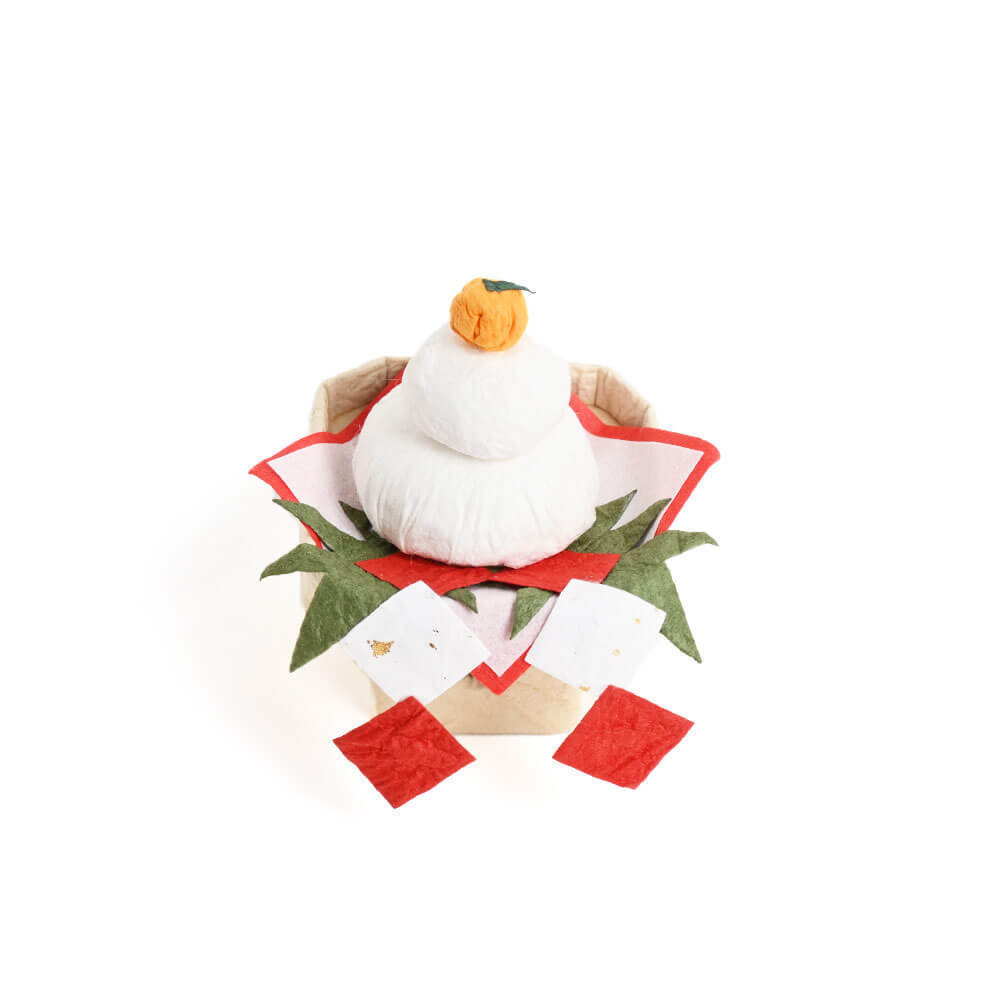 ＜★te-nori限定＞ ノルディカニッセ　クリスマスからお正月まで飾れる！ プレゼント袋に入ったサンタさんとお供えもちの縁起物セット