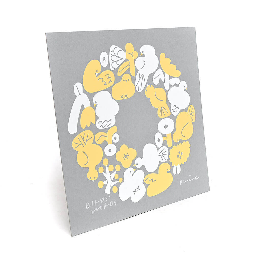 シルクスクリーン 15cm / WREATH GR-カナリーイエロー/マットホワイト
