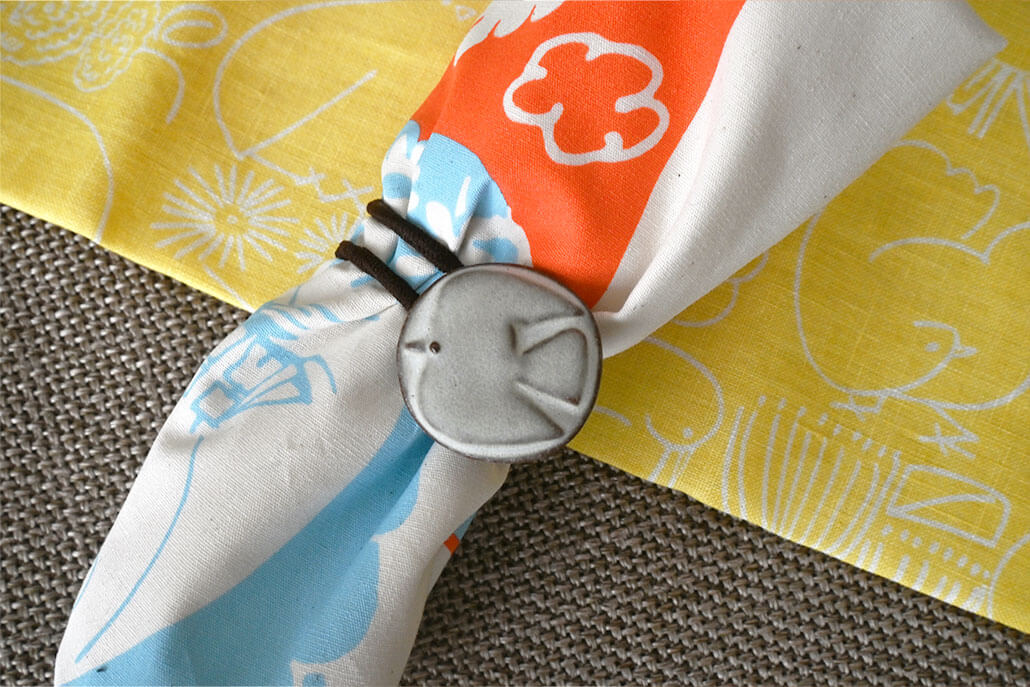 BIRD MINI HAIR ACCESSORY　A　ホワイト/ブラウン