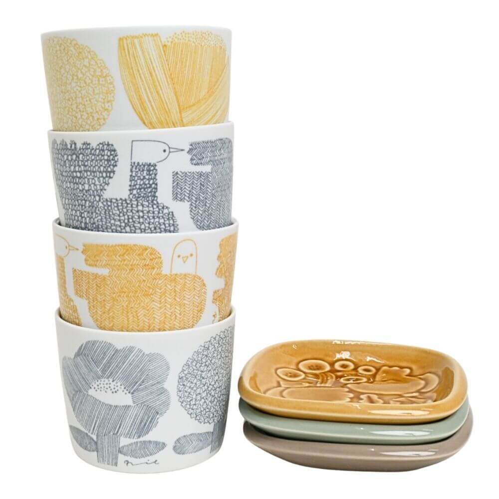 DAY BY DAY CUP [FLOWER] グレー