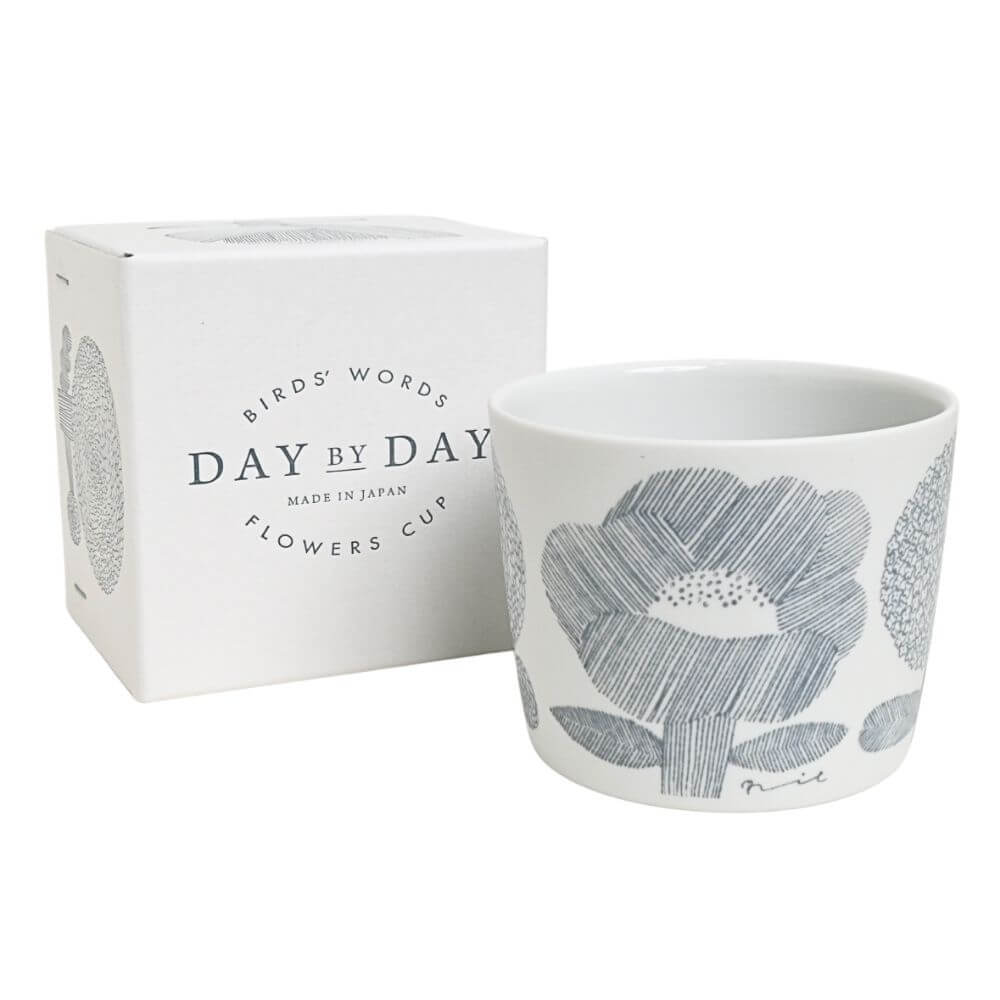DAY BY DAY CUP [FLOWER] グレー