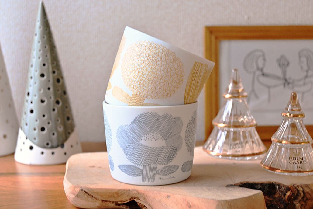 DAY BY DAY CUP [FLOWER] グレー