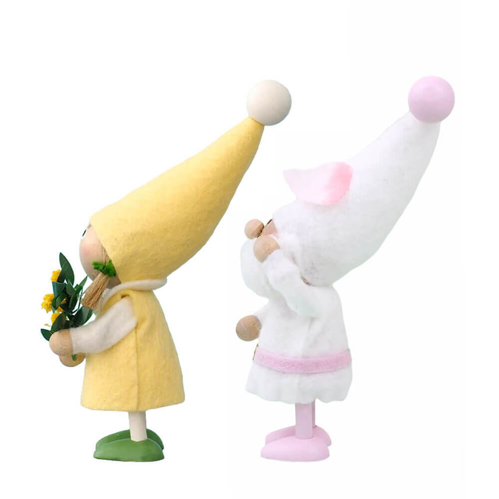 ノルディカニッセ　さくらニッセサンタとミモザを持った女の子　春のスペシャルセット