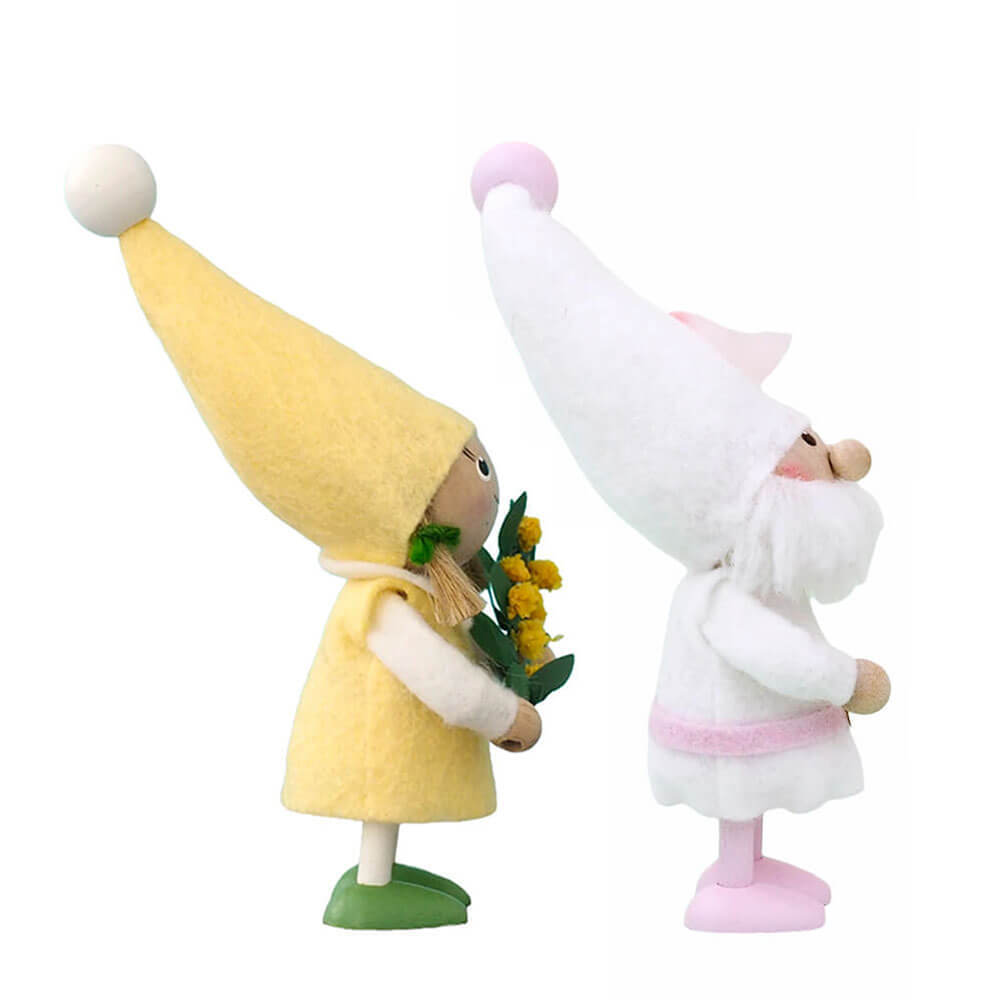 ノルディカニッセ　さくらニッセサンタとミモザを持った女の子　春のスペシャルセット