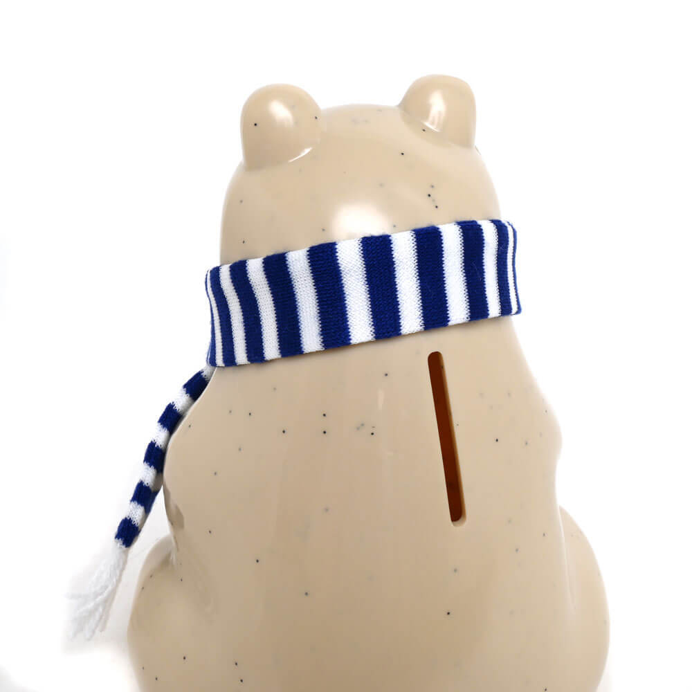 2025マフラー付きフィンランド白くま貯金箱 polar bear money box