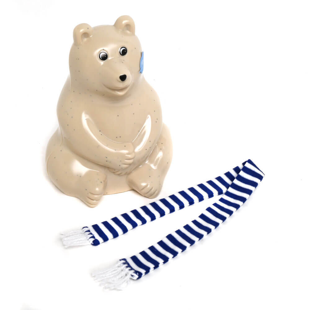 2025マフラー付きフィンランド白くま貯金箱 polar bear money box