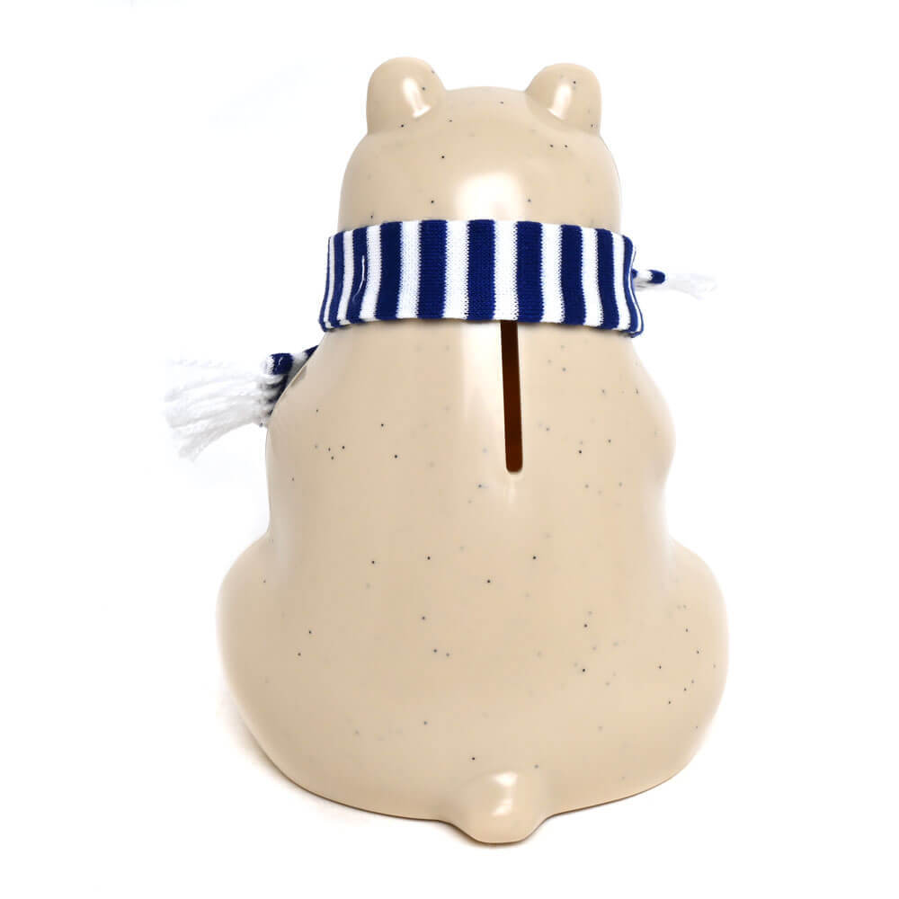 2025マフラー付きフィンランド白くま貯金箱 polar bear money box