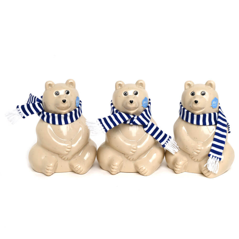 2025マフラー付きフィンランド白くま貯金箱 polar bear money box