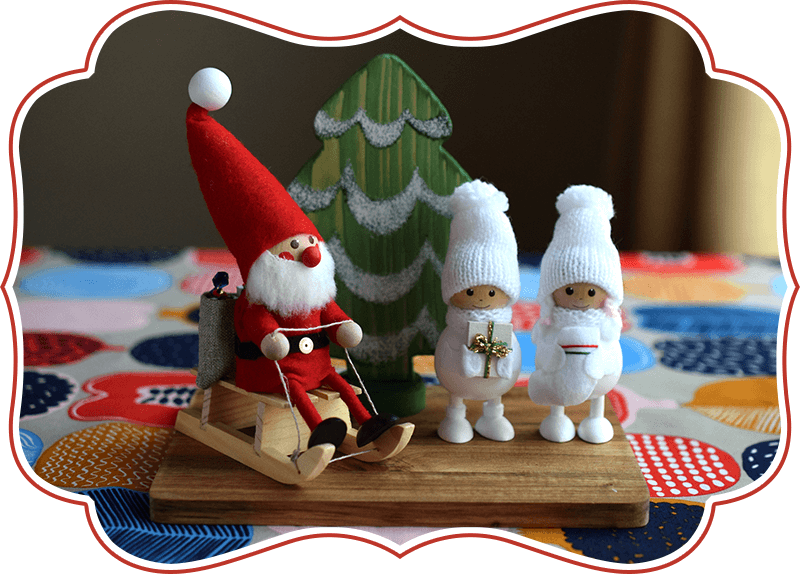 北欧のクリスマス Te Nori てのり キャラクターこけしとぬくもりの木の人形